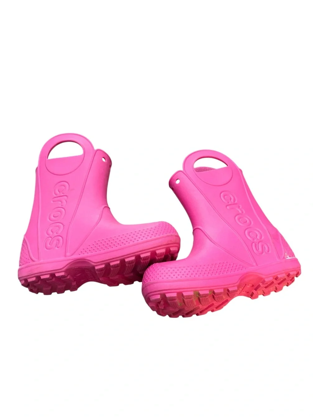 Crocs Handle It Rain Boot Kids Pink Waterproof Pull On Boots C11 12803